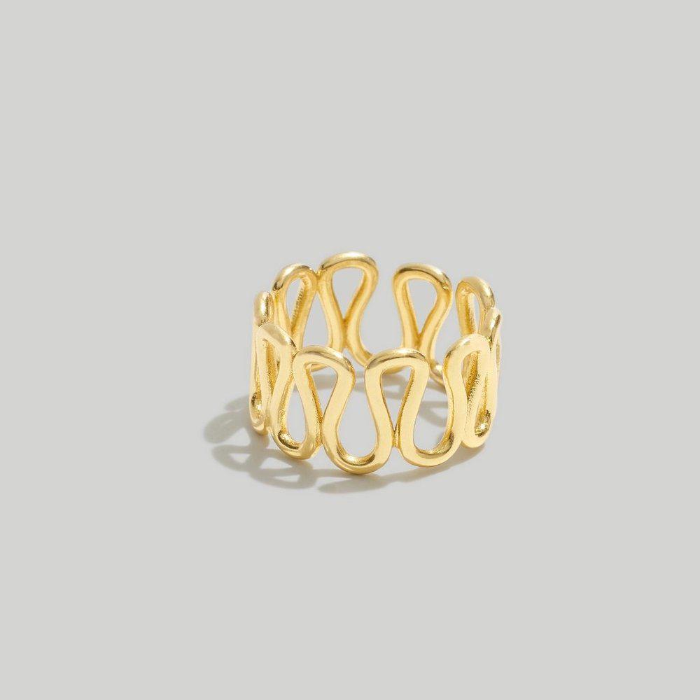 Madewell Wavy Ring Size 6